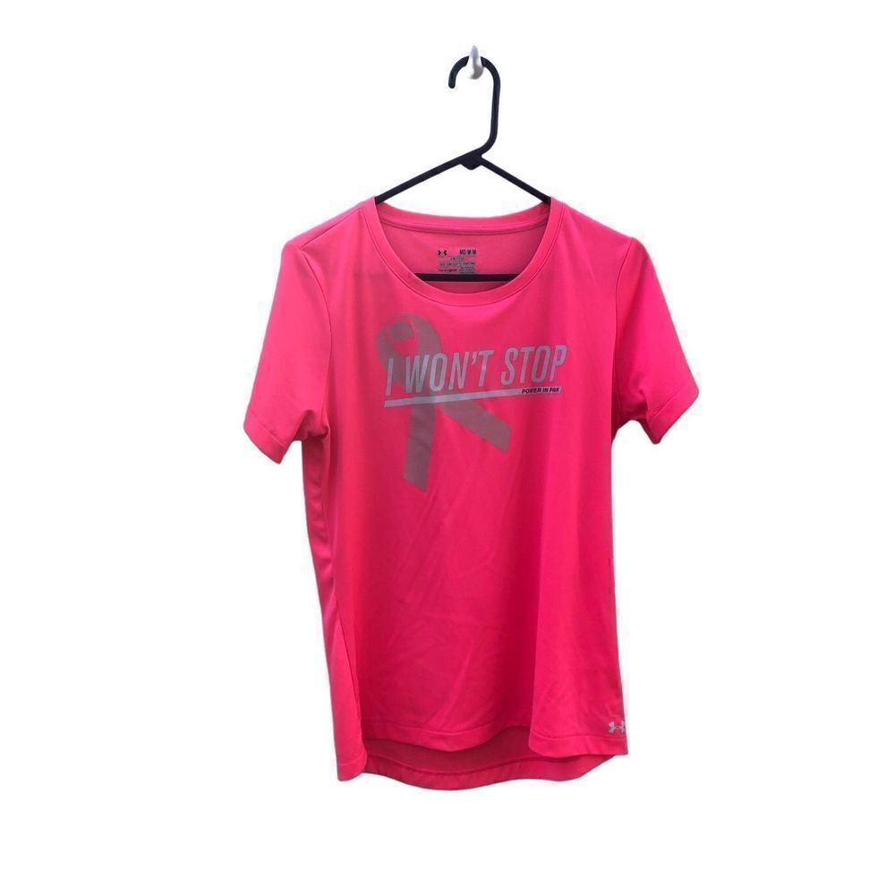 Under Armour “I Won’t Stop” Breast Cancer T-Shirt Size Medium (M)